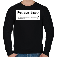 PRINTFASHION Pogonofóbia - Férfi pulóver - Fekete