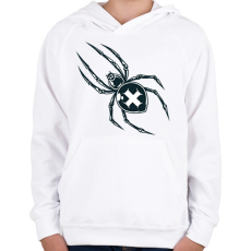 PRINTFASHION Pók - Gyerek kapucnis pulóver - Fehér