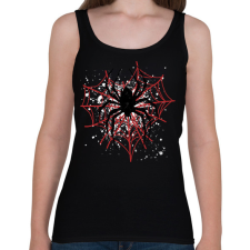 PRINTFASHION Pók szív alakú hálóval - Női atléta - Fekete női trikó