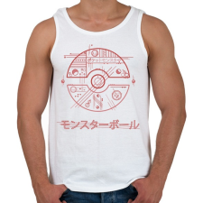 PRINTFASHION Pokélabda - Férfi atléta - Fehér atléta, trikó