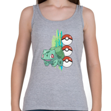 PRINTFASHION pokemon bulbasaur - Női atléta - Sport szürke női trikó