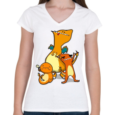 PRINTFASHION Pokemon Go - Női V-nyakú póló - Fehér női póló