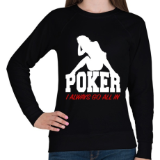 PRINTFASHION Póker all in - Női pulóver - Fekete