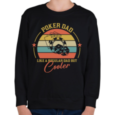 PRINTFASHION Poker Dad - Gyerek pulóver - Fekete