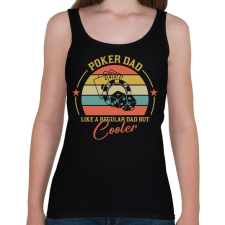 PRINTFASHION Poker Dad - Női atléta - Fekete női trikó