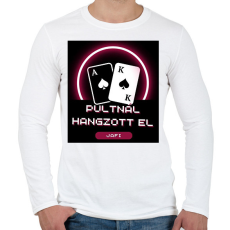 PRINTFASHION póker - Férfi hosszú ujjú póló - Fehér