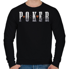 PRINTFASHION Poker - Férfi pulóver - Fekete férfi pulóver, kardigán