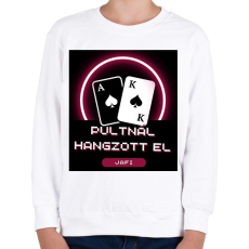 PRINTFASHION póker - Gyerek pulóver - Fehér