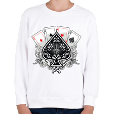 PRINTFASHION póker - Gyerek pulóver - Fehér gyerek pulóver, kardigán
