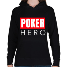 PRINTFASHION POKER HERO - Női kapucnis pulóver - Fekete női pulóver, kardigán