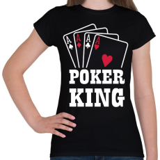 PRINTFASHION Póker king - Női póló - Fekete