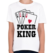 PRINTFASHION Póker király - Gyerek póló - Fehér gyerek póló