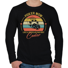 PRINTFASHION Poker Mom - Férfi hosszú ujjú póló - Fekete