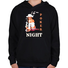 PRINTFASHION POKER NIGHT - Gyerek kapucnis pulóver - Fekete