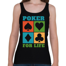 PRINTFASHION Poker - Női atléta - Fekete női trikó