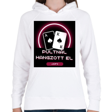 PRINTFASHION póker - Női kapucnis pulóver - Fehér női póló