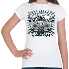 PRINTFASHION Póker  - Női póló - Fehér női póló