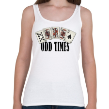 PRINTFASHION Póker Royal flush - odd times - tökéletes pillanatok - Női atléta - Fehér női trikó