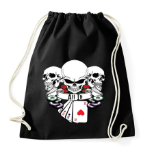 PRINTFASHION Poker Skulls - Sportzsák, Tornazsák - Fekete tornazsák