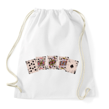 PRINTFASHION Póker - Sportzsák, Tornazsák - Fehér tornazsák