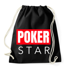 PRINTFASHION POKER STAR - Sportzsák, Tornazsák - Fekete tornazsák
