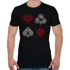 PRINTFASHION Póker szimbólumok - Férfi póló - Fekete