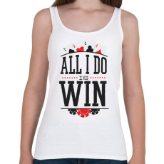 PRINTFASHION Pókerezés - Női atléta - Fehér