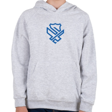 PRINTFASHION Police badge - Gyerek kapucnis pulóver - Sport szürke