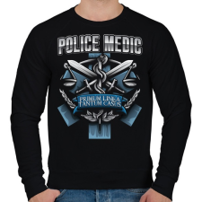 PRINTFASHION Police Medic - Férfi pulóver - Fekete férfi pulóver, kardigán