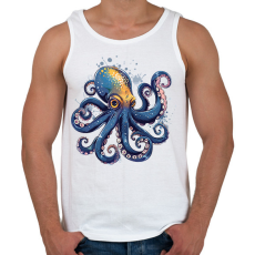 PRINTFASHION Polip  - Férfi atléta - Fehér