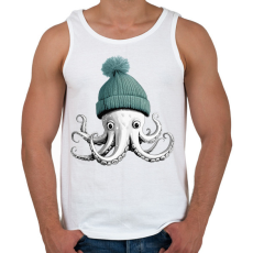 PRINTFASHION Polip - Férfi atléta - Fehér