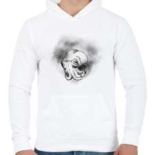 PRINTFASHION polip - Férfi kapucnis pulóver - Fehér férfi pulóver, kardigán