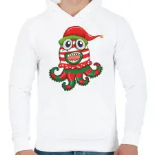 PRINTFASHION polip - Férfi kapucnis pulóver - Fehér férfi pulóver, kardigán
