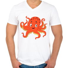 PRINTFASHION polip - Férfi V-nyakú póló - Fehér