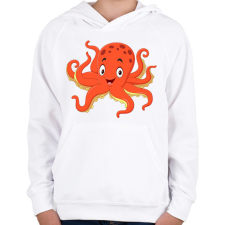 PRINTFASHION polip - Gyerek kapucnis pulóver - Fehér gyerek pulóver, kardigán