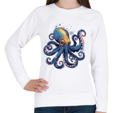 PRINTFASHION Polip  - Női pulóver - Fehér női pulóver, kardigán