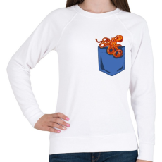 PRINTFASHION Polip zseb - Női pulóver - Fehér