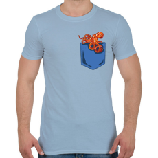 PRINTFASHION Polipos zseb - Férfi póló - Világoskék