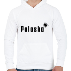 PRINTFASHION Poloska  - Férfi kapucnis pulóver - Fehér
