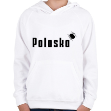 PRINTFASHION Poloska  - Gyerek kapucnis pulóver - Fehér