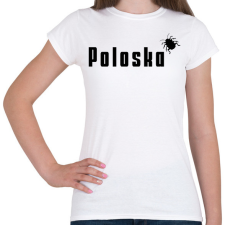 PRINTFASHION Poloska  - Női póló - Fehér női póló