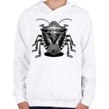 PRINTFASHION Poloska rajz - Gyerek kapucnis pulóver - Fehér gyerek pulóver, kardigán