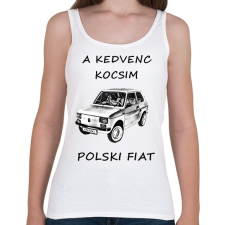 PRINTFASHION POLSKI FIAT - Női atléta - Fehér női trikó