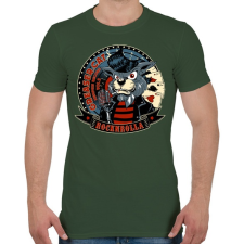 PRINTFASHION Pomádé macska - Férfi póló - Katonazöld férfi póló