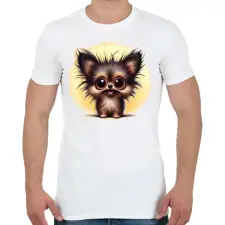 PRINTFASHION Pomerániai spitz - Férfi póló - Fehér férfi póló