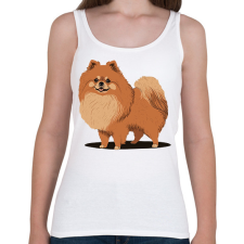 PRINTFASHION Pomerániai törpespicc - Női atléta - Fehér női trikó