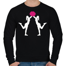 PRINTFASHION Pompomlány - Férfi pulóver - Fekete