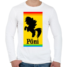 PRINTFASHION Póni - Ferrari paródia - Férfi hosszú ujjú póló - Fehér