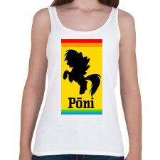 PRINTFASHION Póni - Ferrari paródia - Női atléta - Fehér atléta, trikó