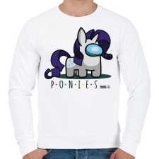 PRINTFASHION Ponies among us - Férfi pulóver - Fehér férfi pulóver, kardigán